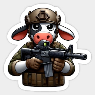 Tactical Cow Sticker